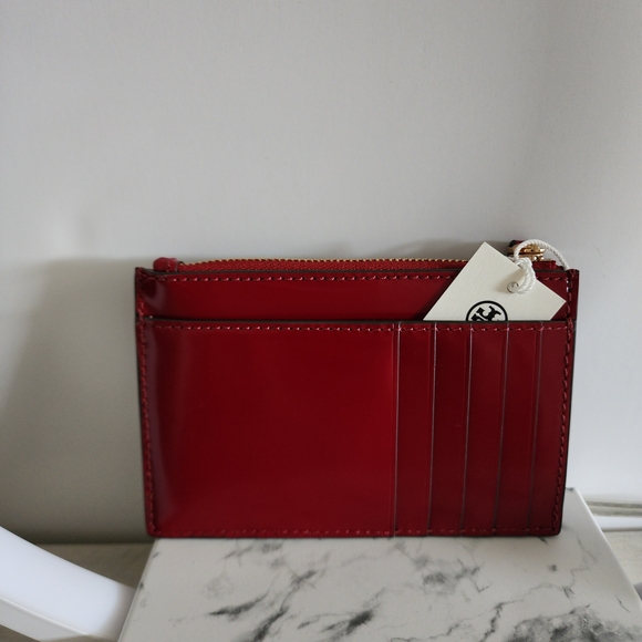Tory Burch Red Patent Leather Wristlet - Picture 7 of 8